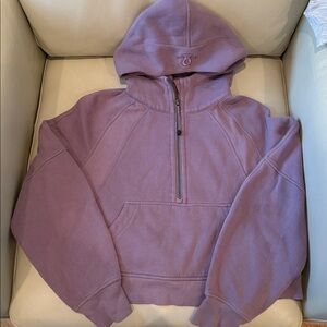 Lululemon Purple Cropped Hooded Sweatshirt
